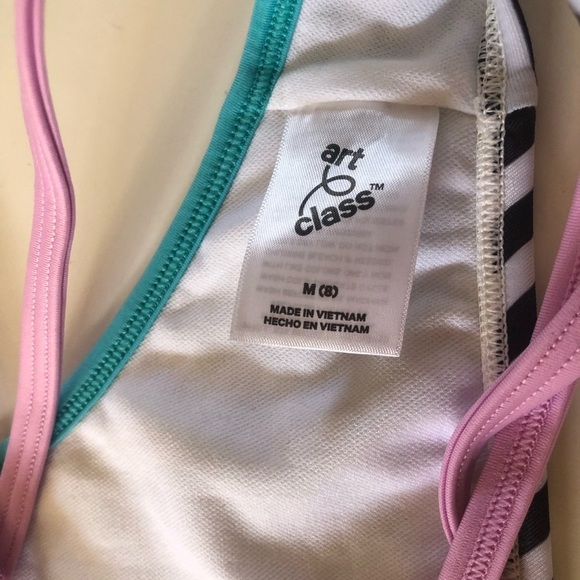 Bundle 3 Pc Art Class Halter Stripe Top Black Pink Bikinis Bottoms Set Size M8 - Picture 6 of 14